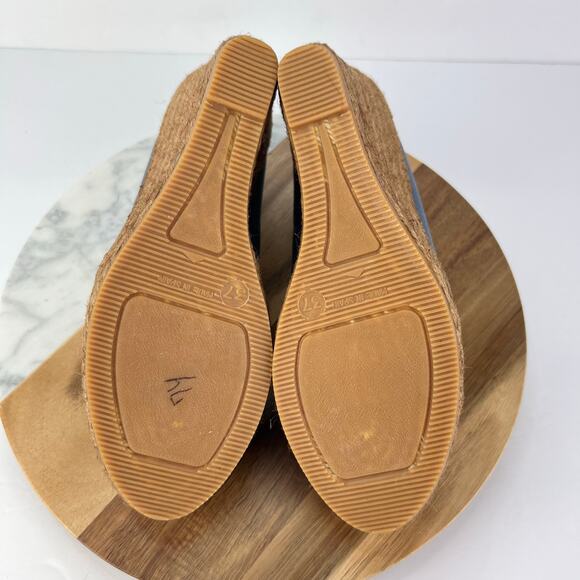 Viscata Roses Organic Canvas Light Denim Espadrille Women’s Wedges EU 37/6.5 - Picture 12 of 12